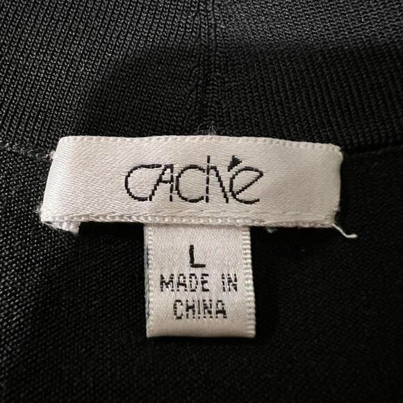 Cache Black Mesh Flame Appliqué Halter Top – Y2K / Evening / Clubwear - Picture 7 of 8